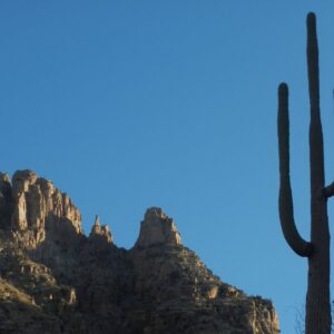 Pusch Ridge Wilderness: Finger Rock from steep old trail