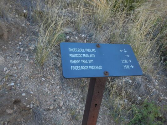 New sign for Pontatoc Trail junction