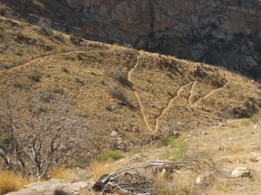 Lovely new Pontatoc Trail winding down