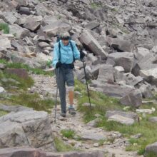 High Uintas Wilderness, Cindy nursing hurt knee , July2021