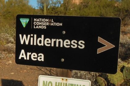 Aravaipa Canyon Wilderness, sign, November