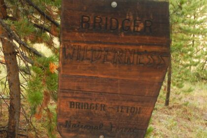 Bridger Wilderness, sign, August, 2025