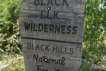 Black Elk Wilderness, sign, August 2024