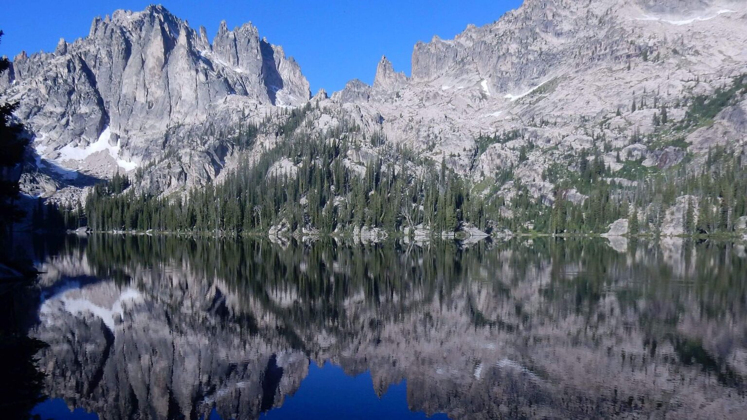 Sawtooth Wilderness, upper Baron Lake, July