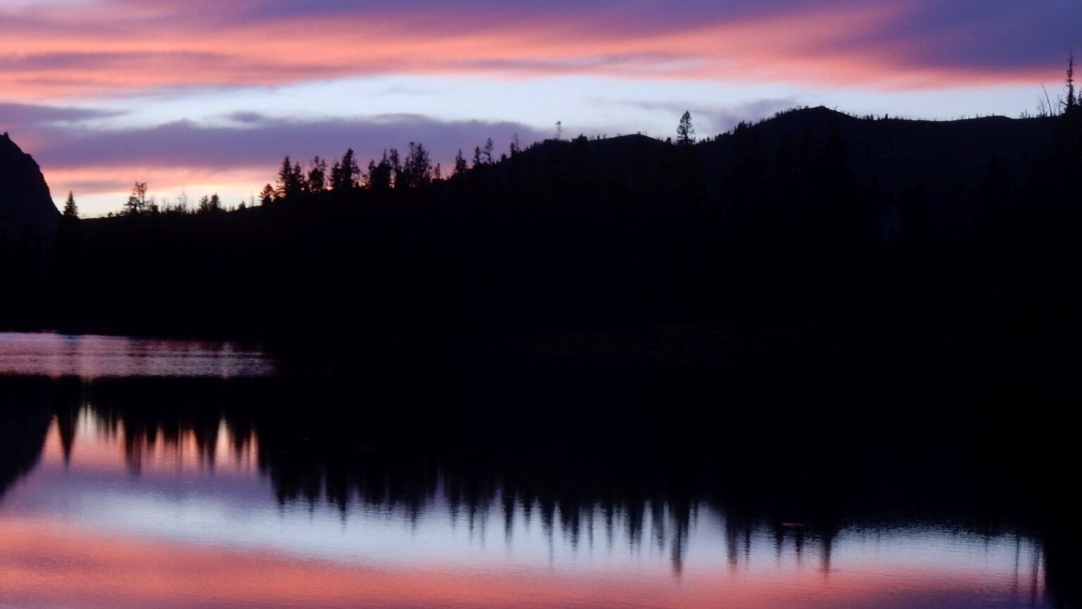 Cecil D. Andrus-White Clouds Wilderness, sunset upper Champion Lake, July