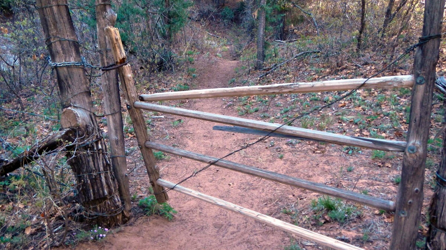 Dark Canyon Wilderness, gate a canyon entrance, May