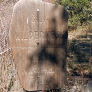 Gila Wilderness, sign, November, 2023