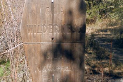 Gila Wilderness, sign, November, 2023