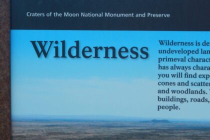 Craters of the Moon, wilderness sign, July