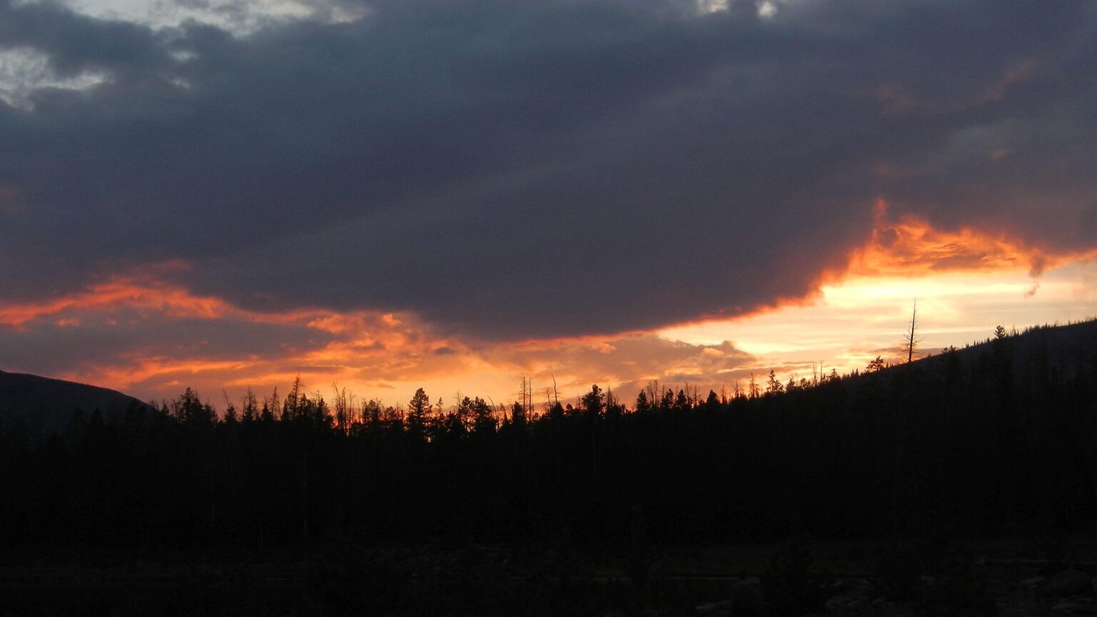 High Uintas Wilderness, Fiery sunset, July2021