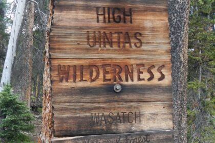 High Uintas Wilderness, sign, July2021