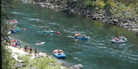 Frank: Salmon River, crowded with boaters