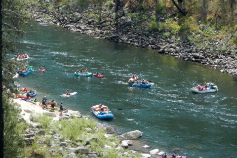 Frank: Salmon River, crowded with boaters
