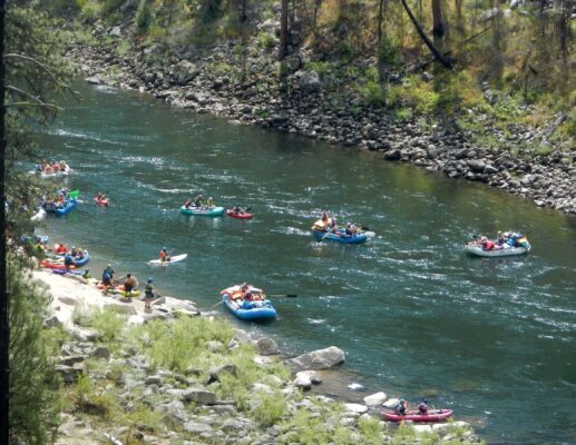 Frank: Salmon River, crowded with boaters