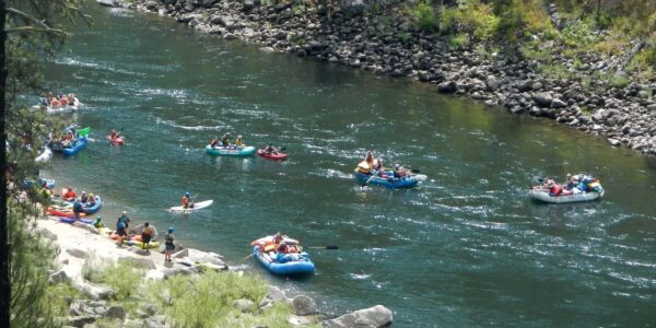 Frank: Salmon River, crowded with boaters