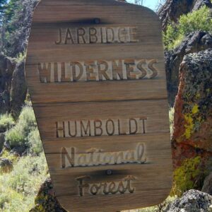 Jarbidge Wilderness, backpacking, Forest Service sign, July