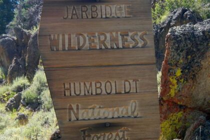 Jarbidge Wilderness, backpacking, Forest Service sign, July