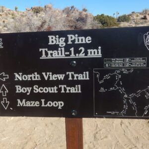 Joshua Tree Wilderness, park sign, February