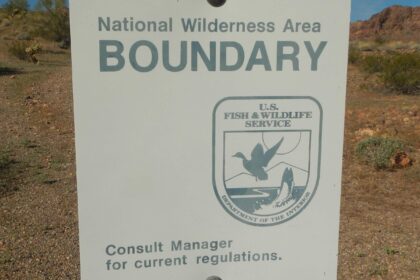 Kofa Wilderness, sign, January 2026