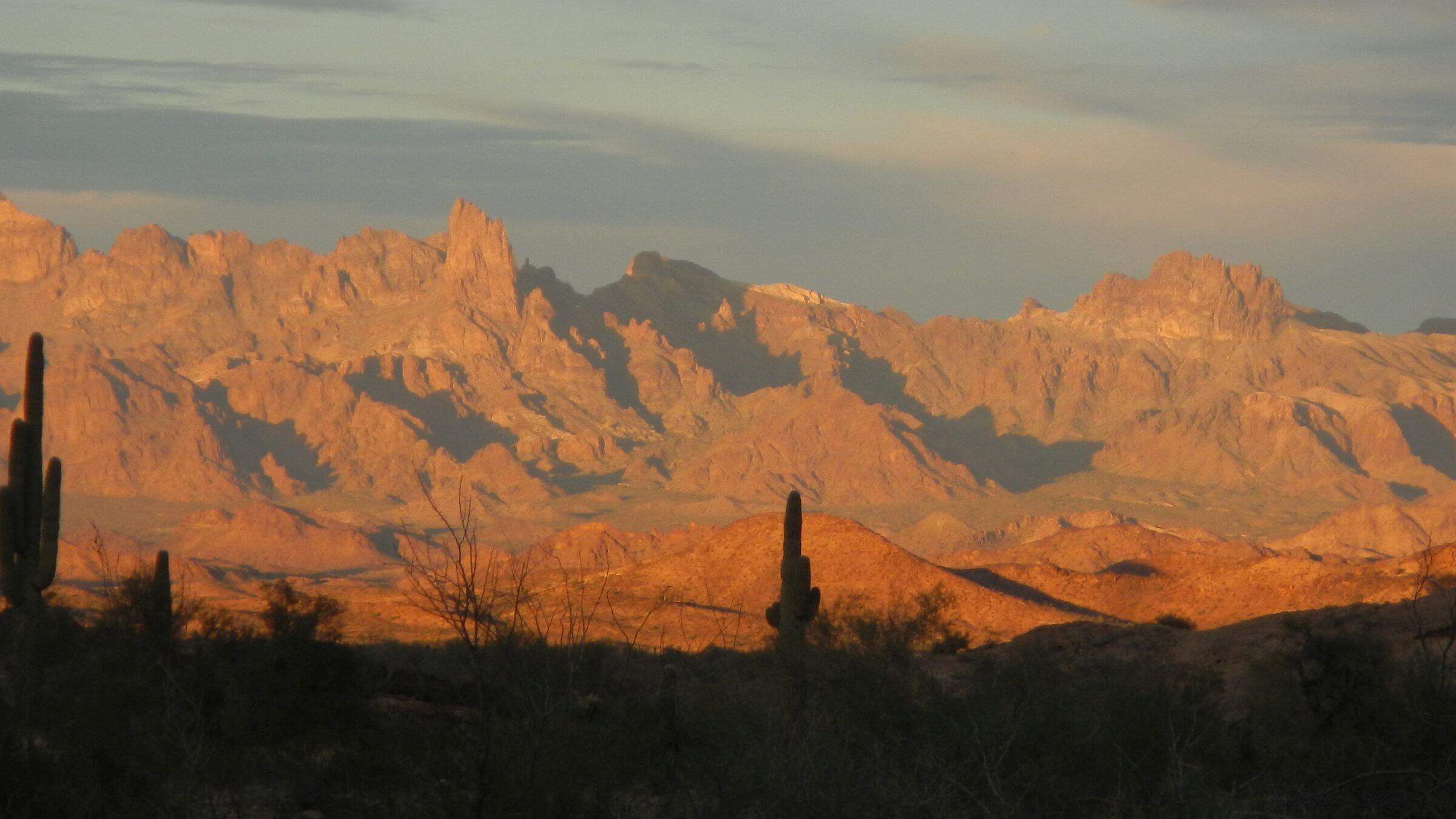 Kofa Wilderness, Sunset in Castle Dome Mountains, January 2026