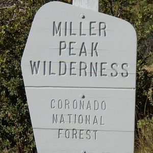 Miller Peak Wilderness, sign, October