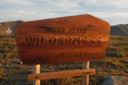 Indian Peaks Wilderness, sign, August 2024