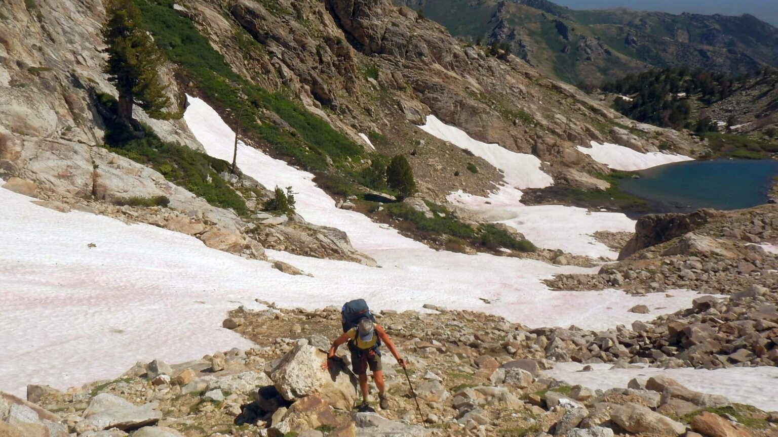 Ruby Mountains Wilderness, tarn above Overland Lake, July 2023