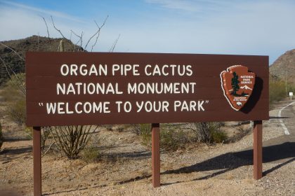 Organ Pipe Cactus Wilderness, Monument sign, January