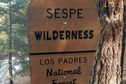Sespe Wilderness, sign, February 2025