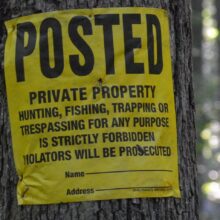 Shenandoah Wilderness, boundary sign, August2014