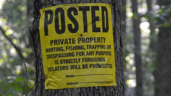 Shenandoah Wilderness, boundary sign, August2014